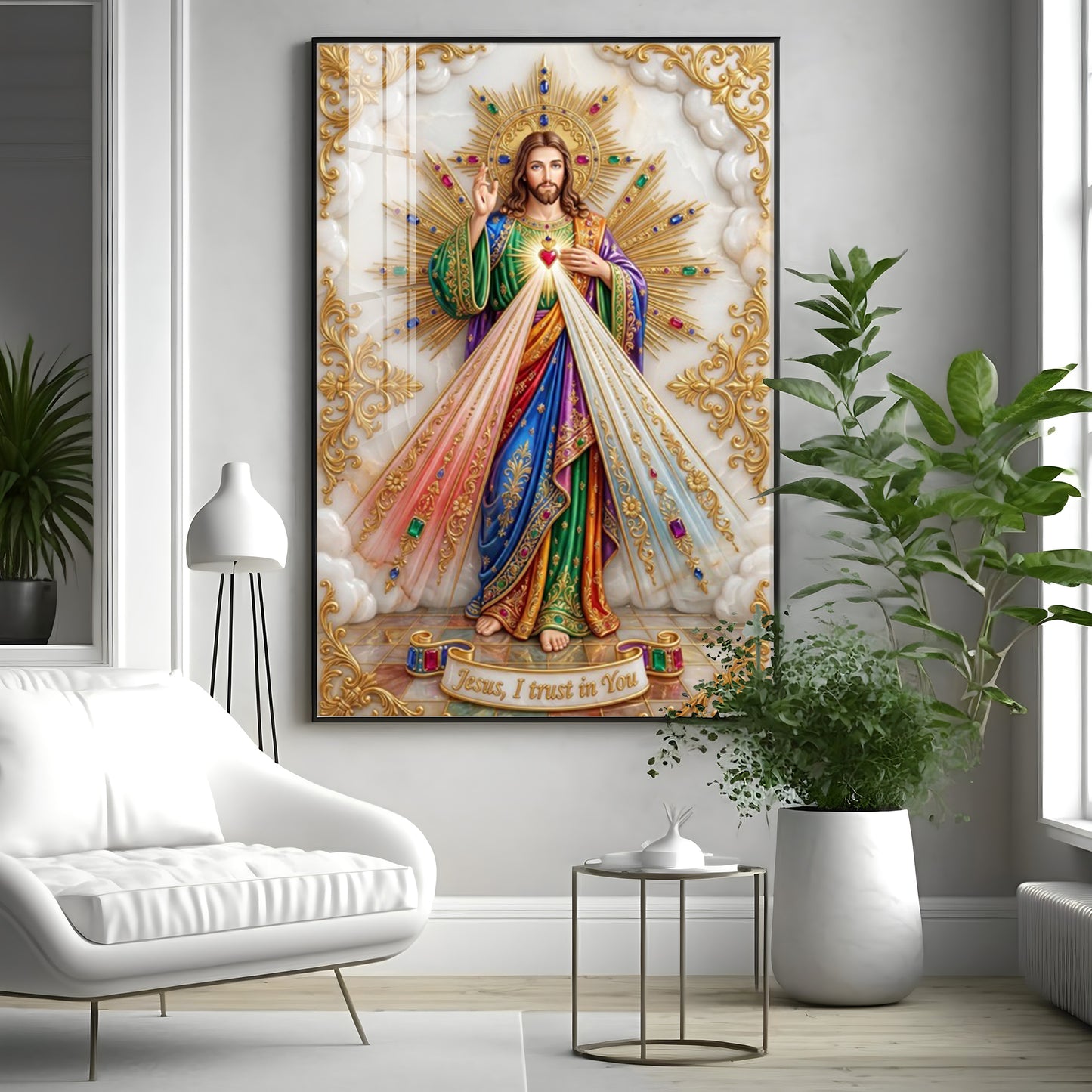 Divine Mercy Of Jesus Premium Acrylic Vertical Wall Art