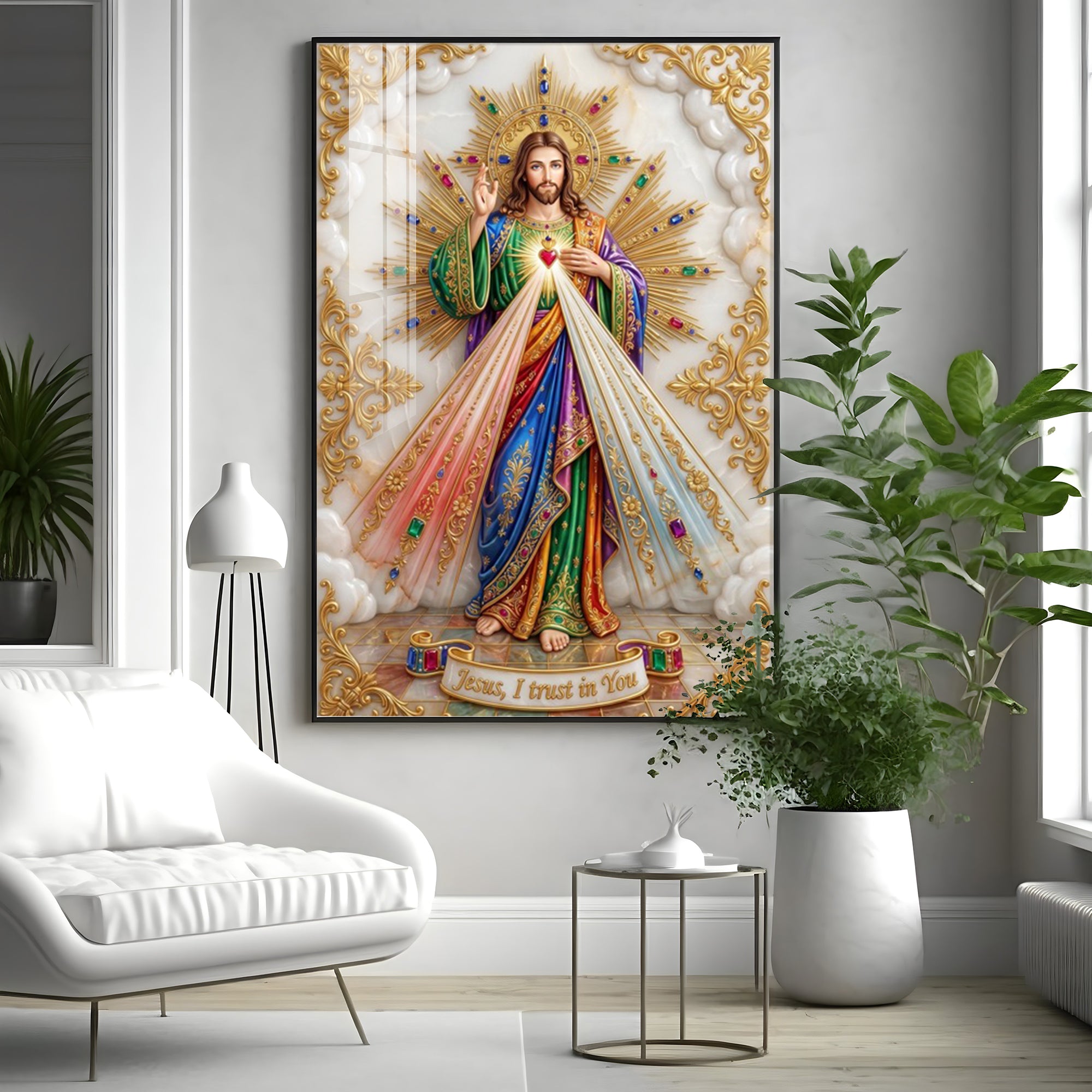 Divine Mercy Of Jesus Premium Acrylic Vertical Wall Art