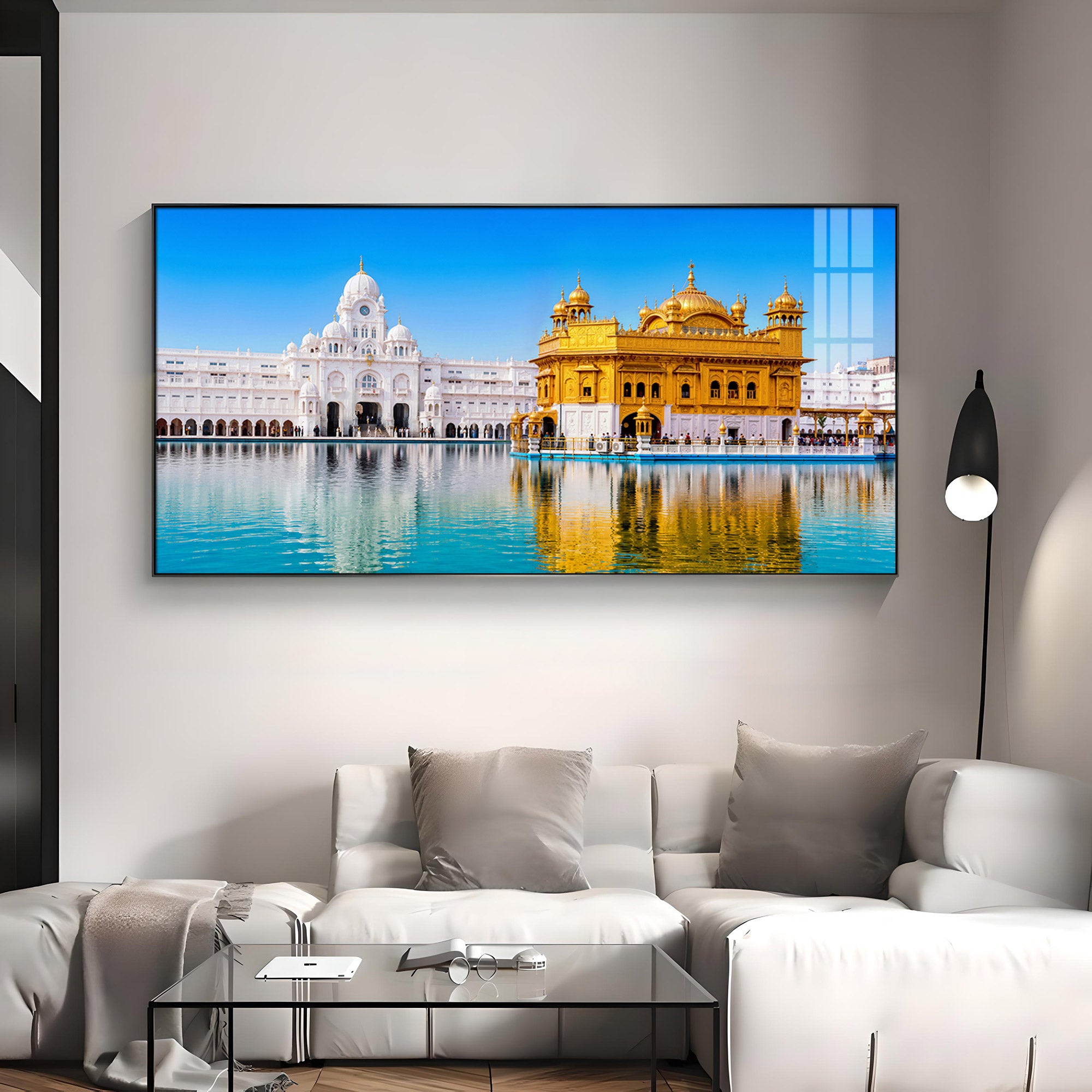 Golden Temple Premium Acrylic Horizontal Wall Art