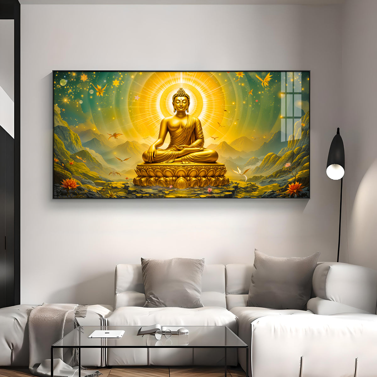 Cloudscape Buddha Premium Acrylic Horizontal Wall Art