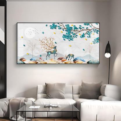 Modern Aesthetic Deer Premium Acrylic Horizontal Wall Art