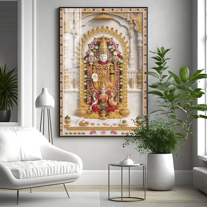 Lord Venkateswara Bala ji Premium Acrylic Vertical Wall Art