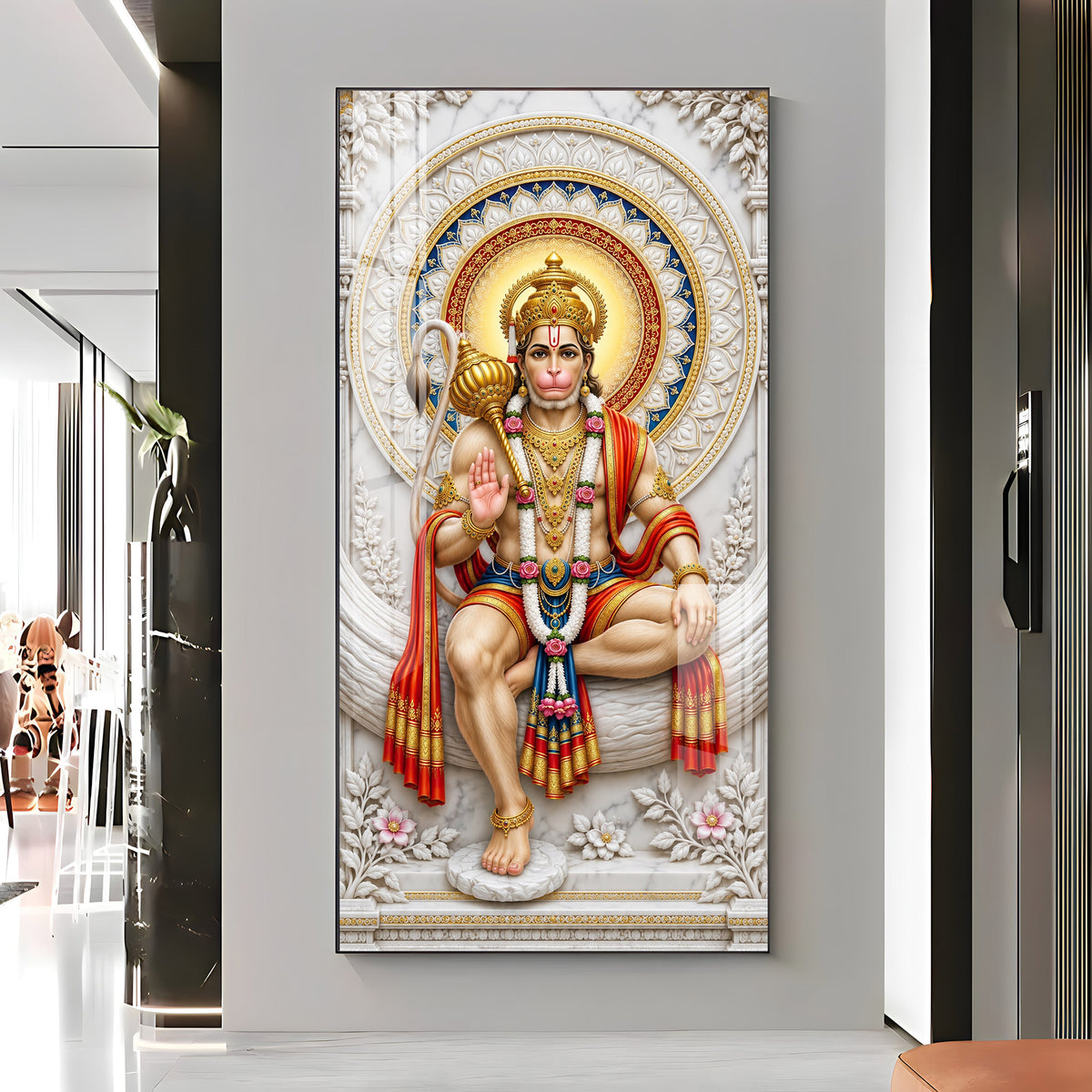 Sankat Mochan Premium Acrylic Vertical Wall Art