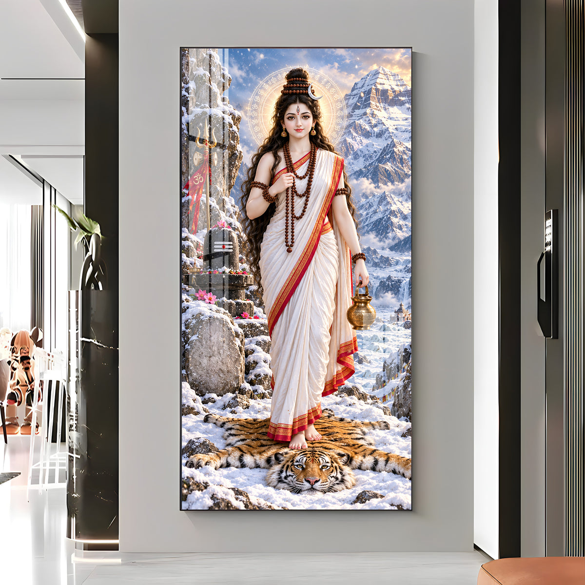 Divine Brahmacharini Mata Premium Acrylic Vertical Wall Art