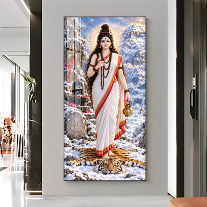 Divine Brahmacharini Mata Premium Acrylic Vertical Wall Art