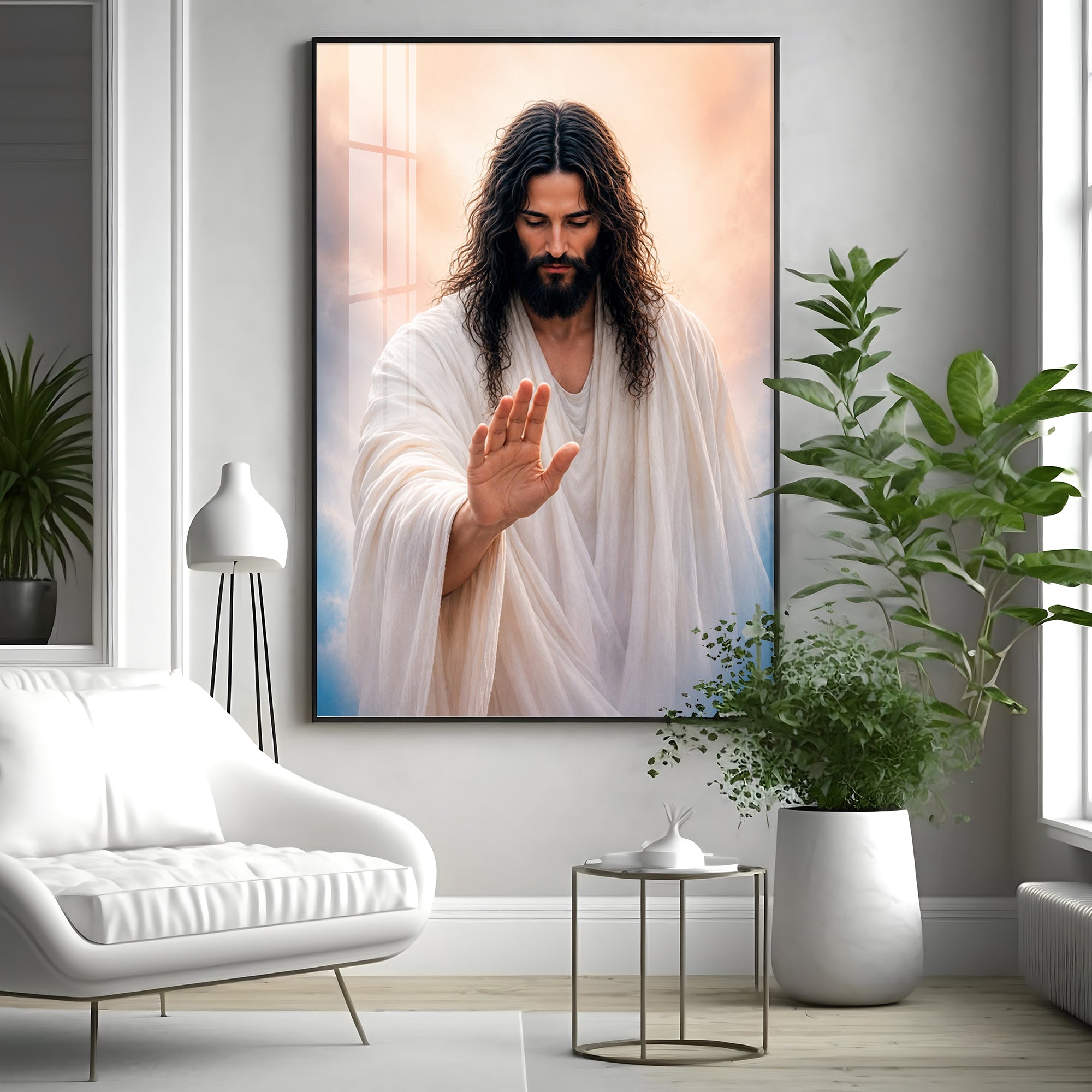 Depicting Jesus Christ Premium Acrylic Vertical Wall Art
