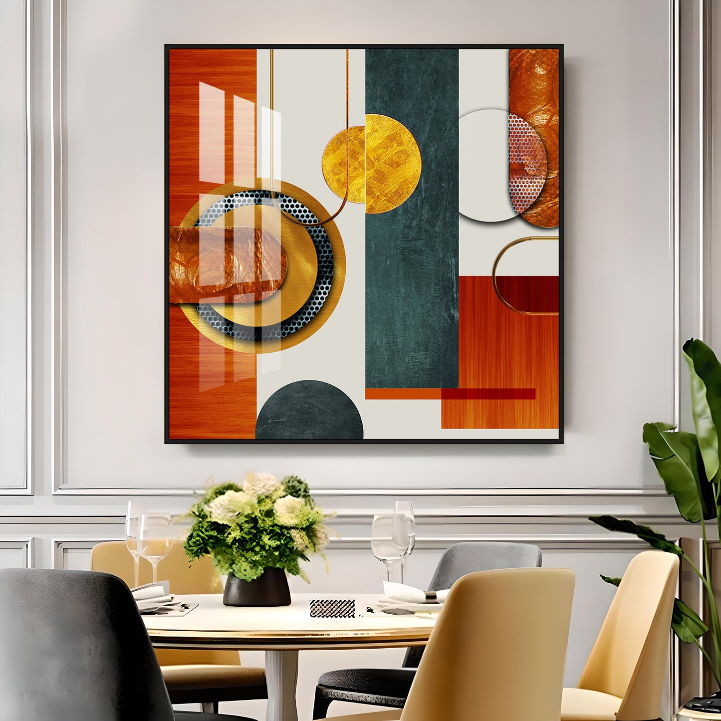 Modern Simple Style Premium Acrylic Square Wall Art