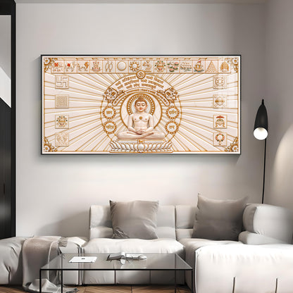 Jain Namokar Mantra Premium Acrylic Horizontal Wall Art