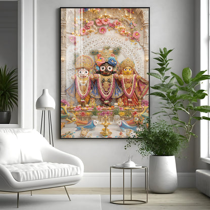 Divine and Loving Jagannath Premium Acrylic Vertical Wall Art