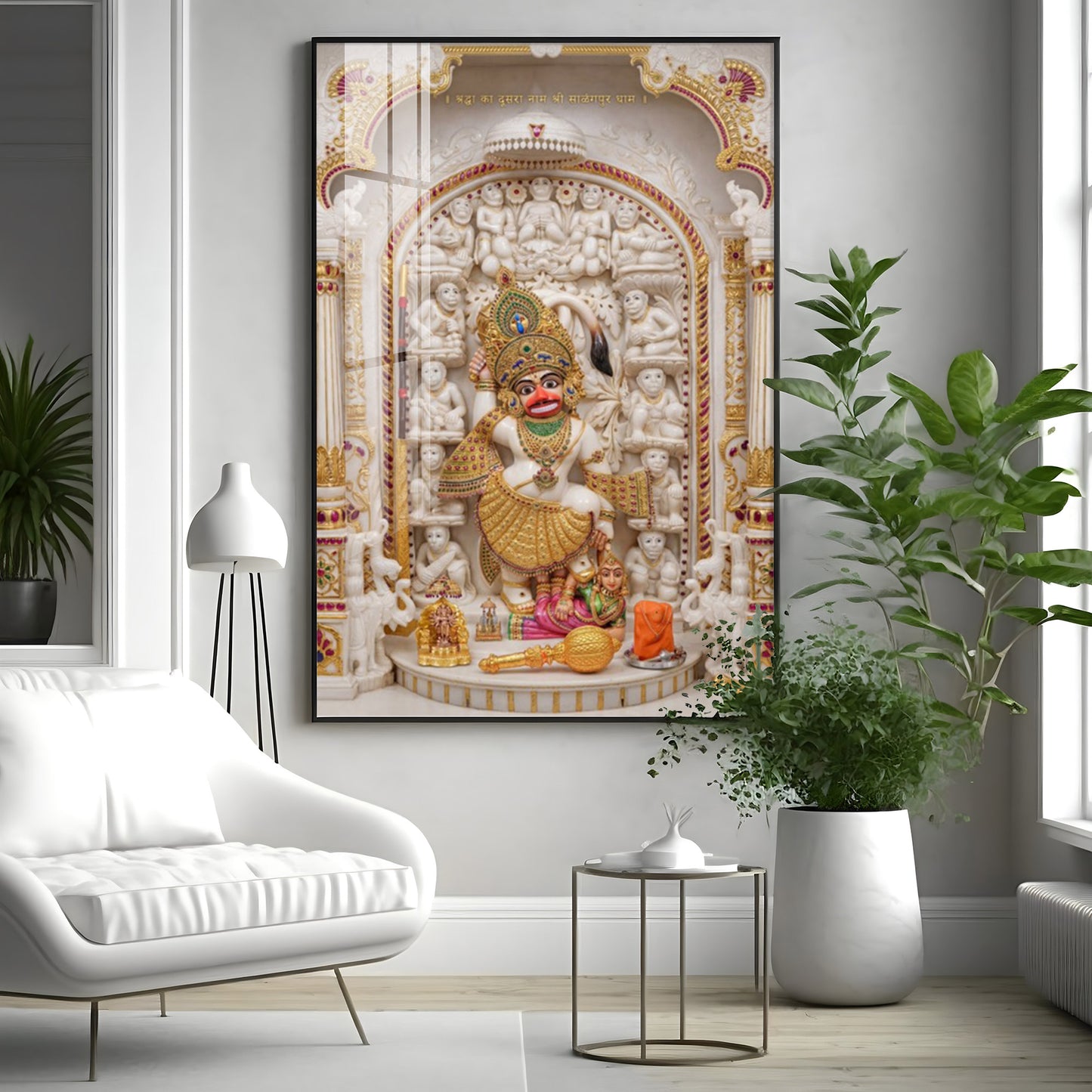 Shri Kashtbhanjan Hanuman Premium Acrylic Vertical Wall Art