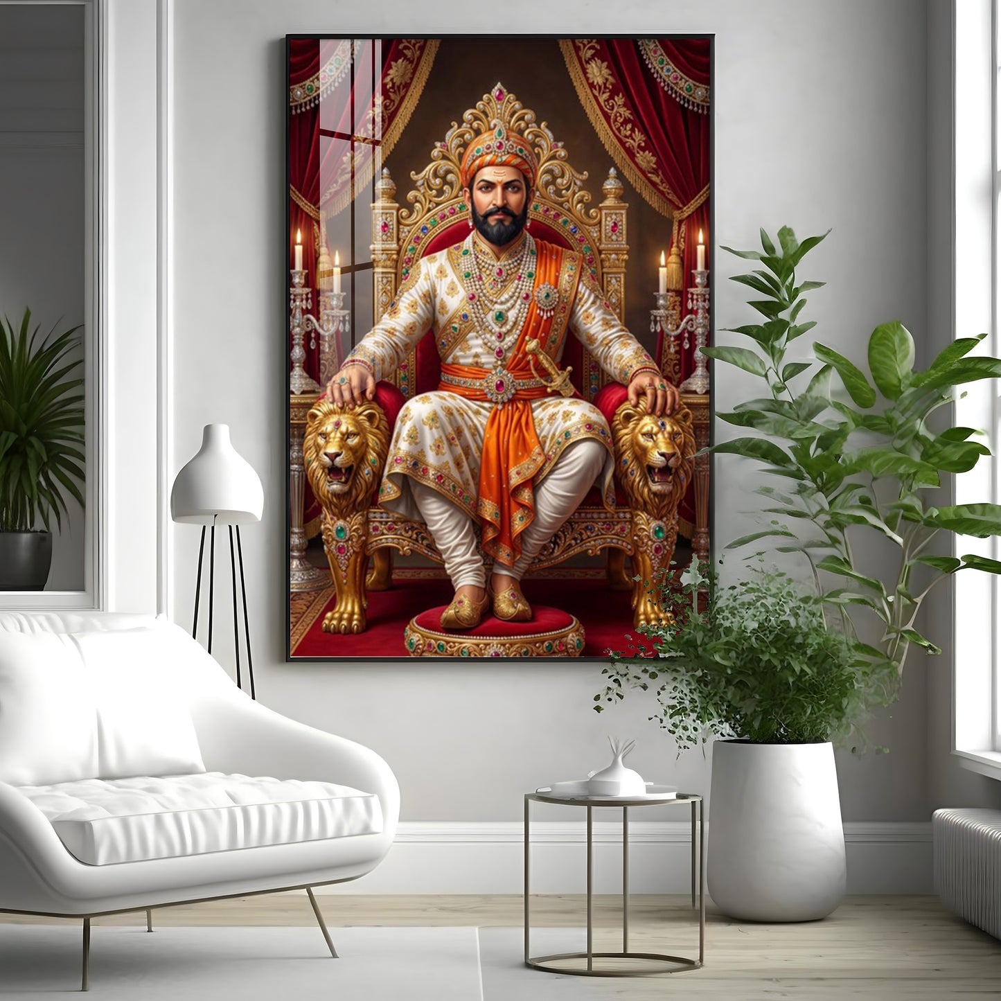 Chhatrapati Shivaji Maharaj Premium Acrylic Vertical Wall Art
