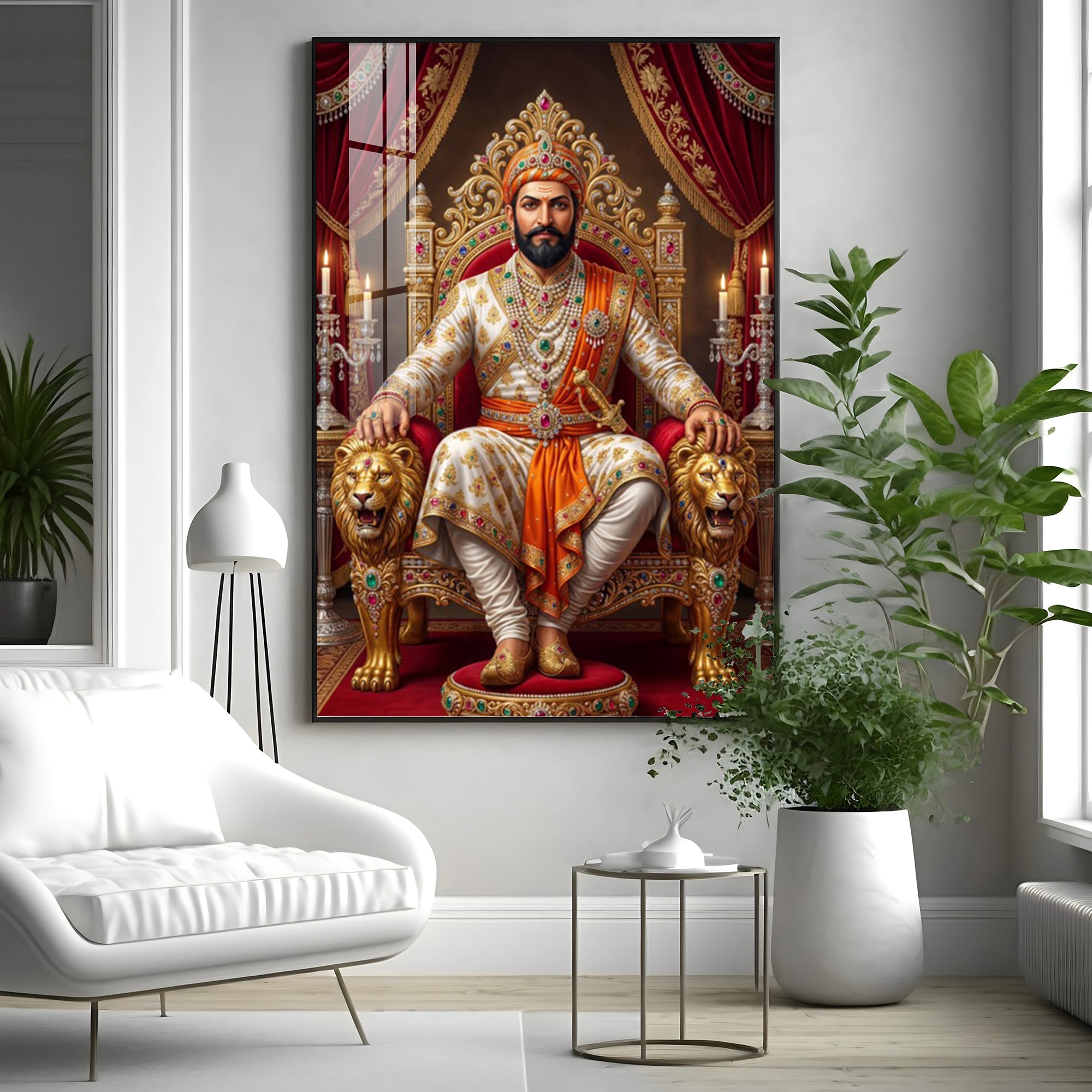 Chhatrapati Shivaji Maharaj Premium Acrylic Vertical Wall Art