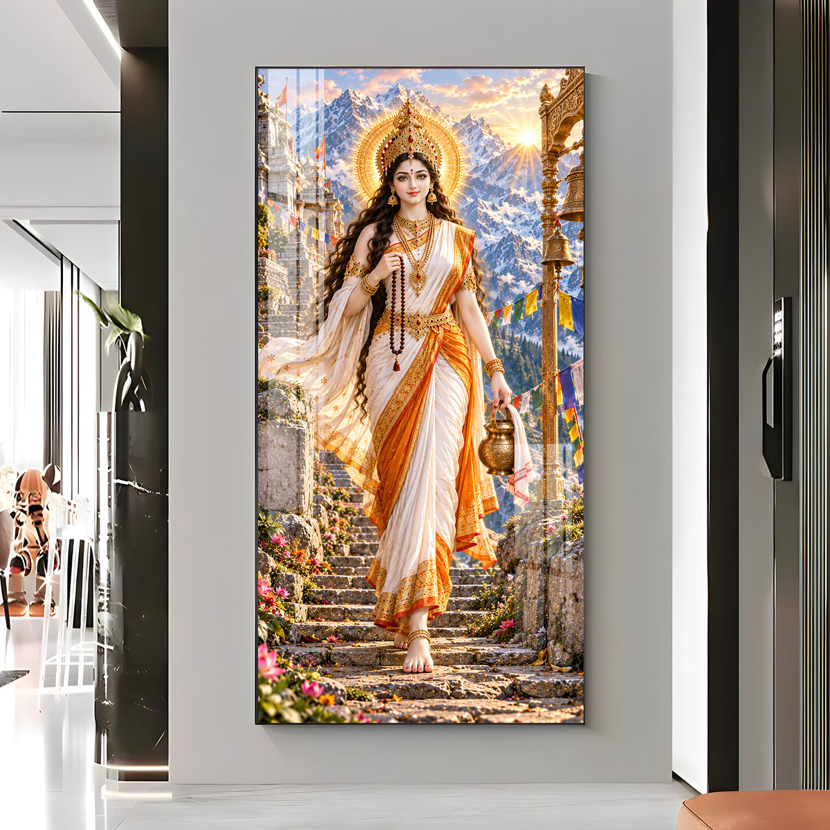 Divine Brahmacharini Maa Premium Acrylic Vertical Wall Art
