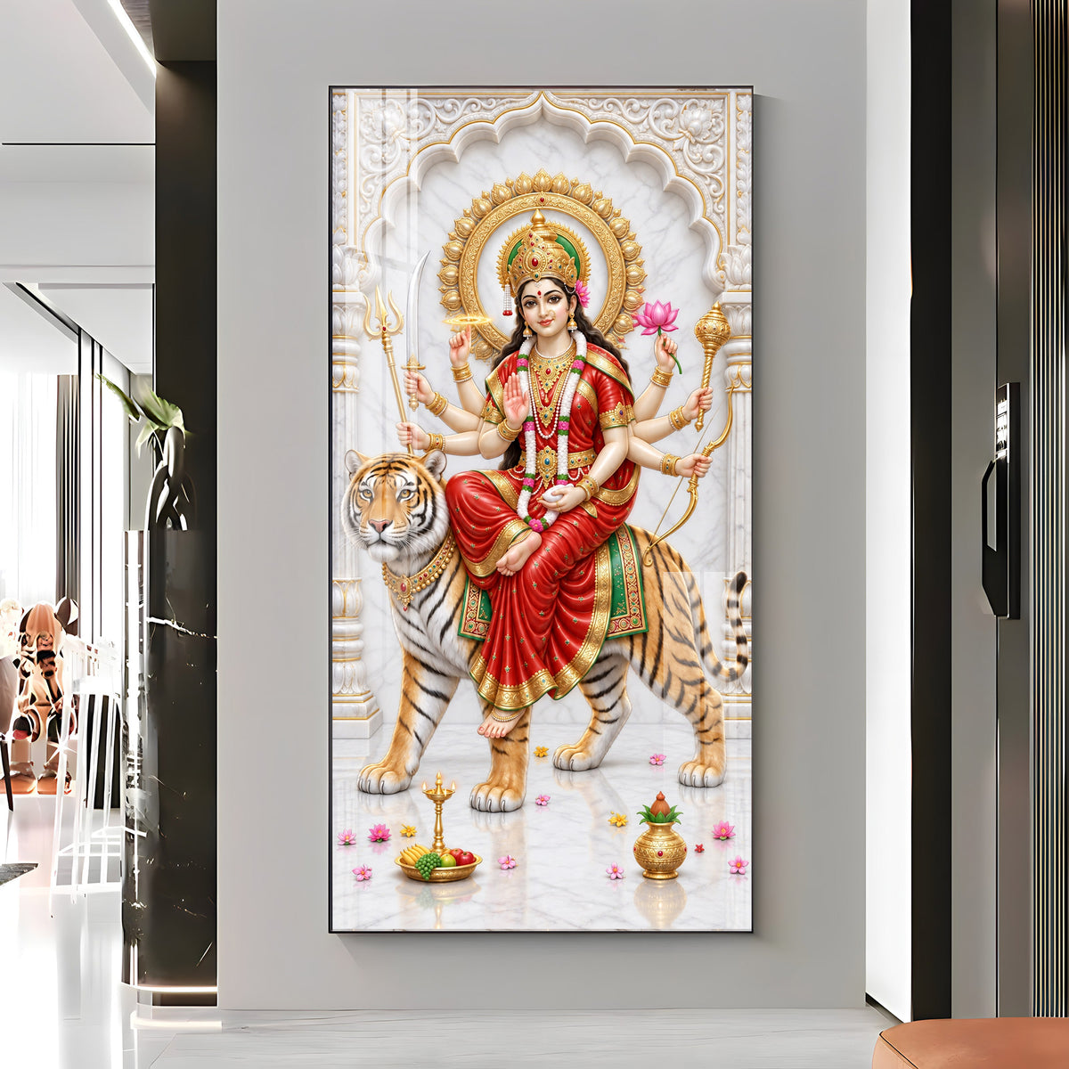 Maa Ambika Premium Acrylic Vertical Wall Art