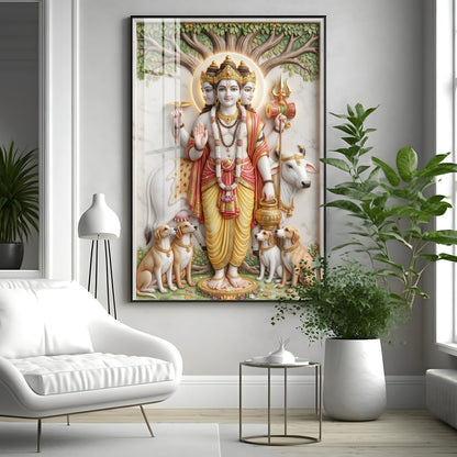 Adi-Guru Dattatreya Premium Acrylic Vertical Wall Art