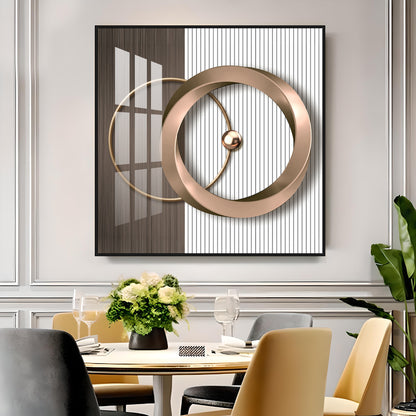 Modern Gold Geometric Premium Acrylic Square Wall Art