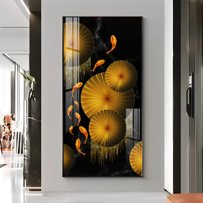 Goldfish Elegance Premium Acrylic Vertical Wall Art
