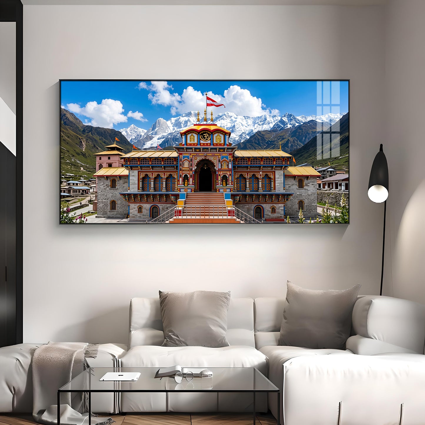 Badrinath Temple Premium Acrylic Horizontal Wall Art