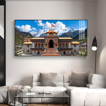 Badrinath Temple Premium Acrylic Horizontal Wall Art