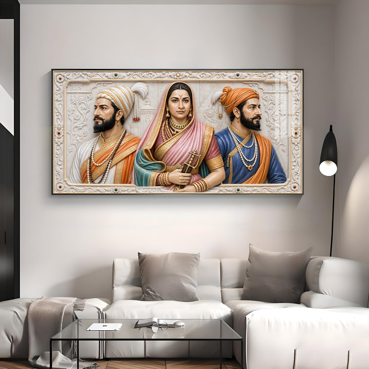 Chhatrapati Shivaji Maharaj With Sambhaji Maharaj Premium Acrylic Horizontal Wall Art