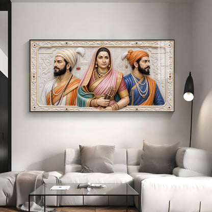 Chhatrapati Shivaji Maharaj With Sambhaji Maharaj Premium Acrylic Horizontal Wall Art