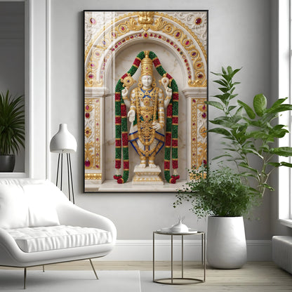 Lord Tirupati Bala Ji Premium Acrylic Vertical Wall Art