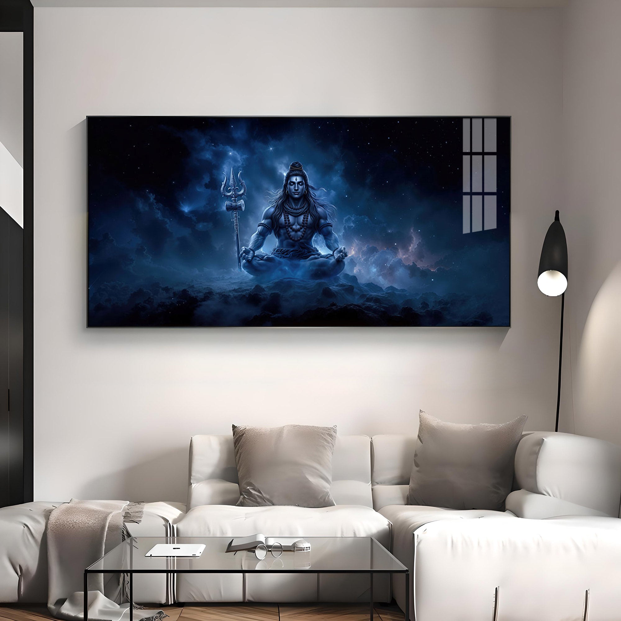 Lord Mahadev In A Deep Meditation Premium Acrylic Horizontal Wall Art