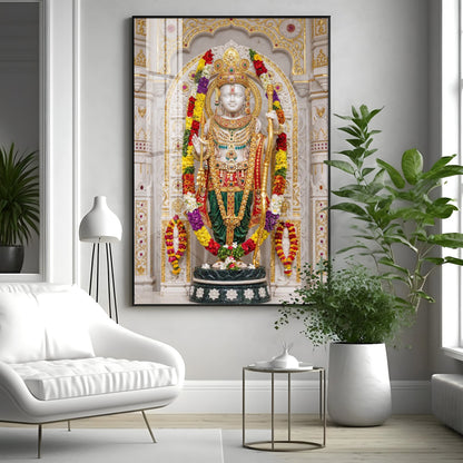 Lord Ram Premium Acrylic Vertical Wall Art