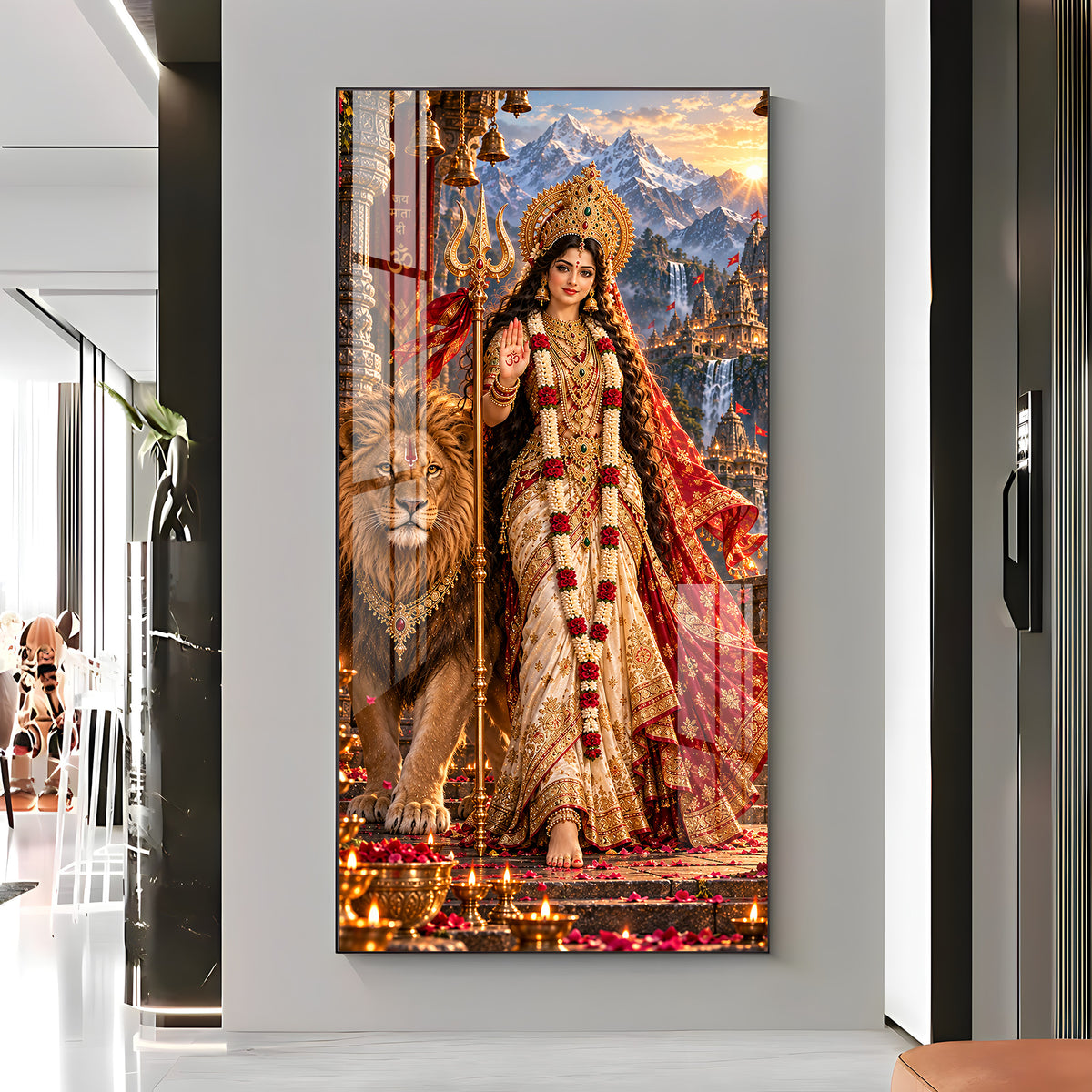 Maa Ambe Premium Acrylic Vertical Wall Art