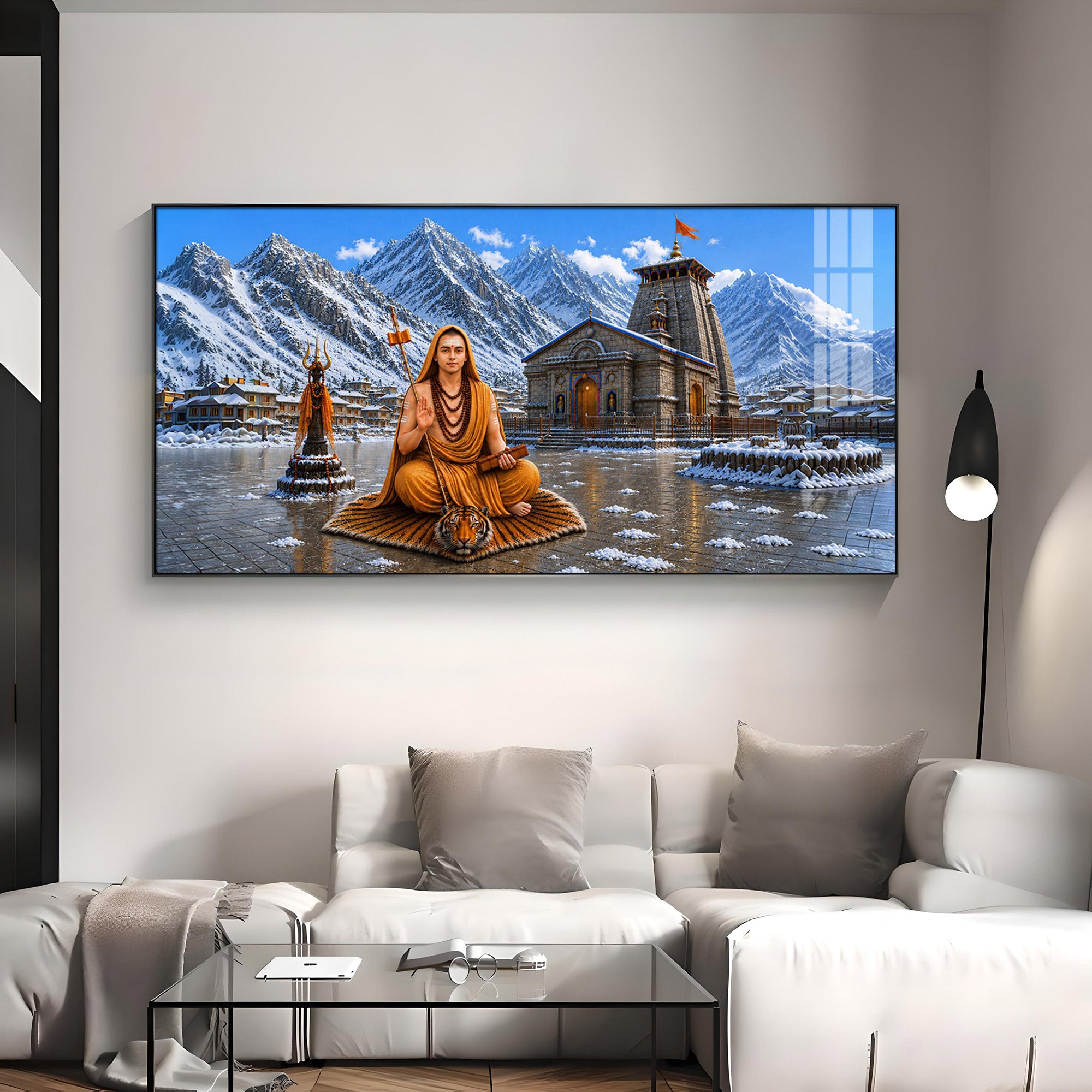 Shri Adi Shankaracharya Premium Acrylic Horizontal Wall Art
