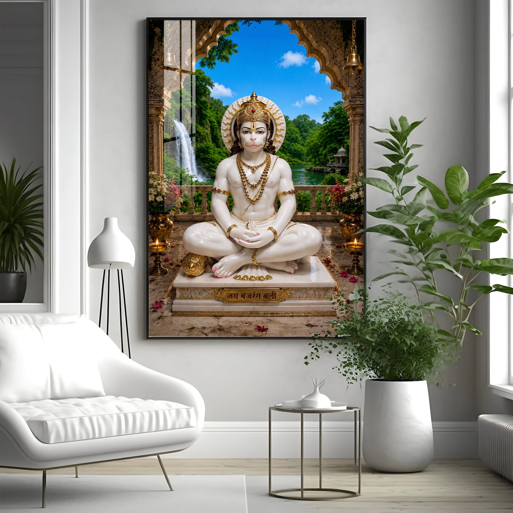 Ram Dutt Hanuman Ji Premium Acrylic Vertical Wall Art