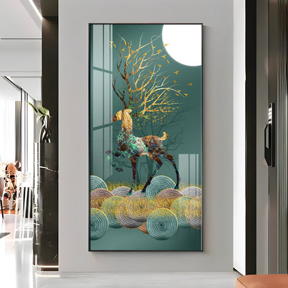 Colorful Deer Premium Acrylic Vertical Wall Art
