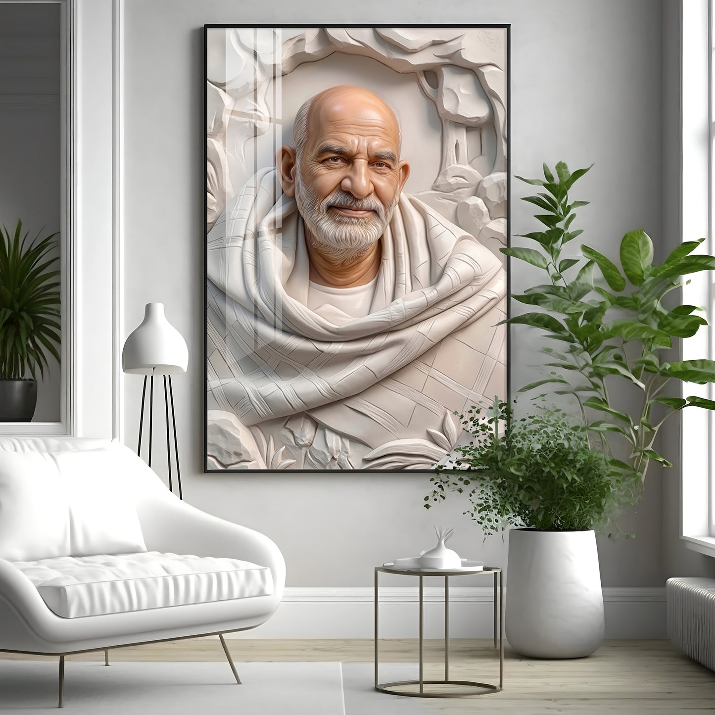 Neem Karoli Baba Ji Premium Acrylic Vertical Wall Art
