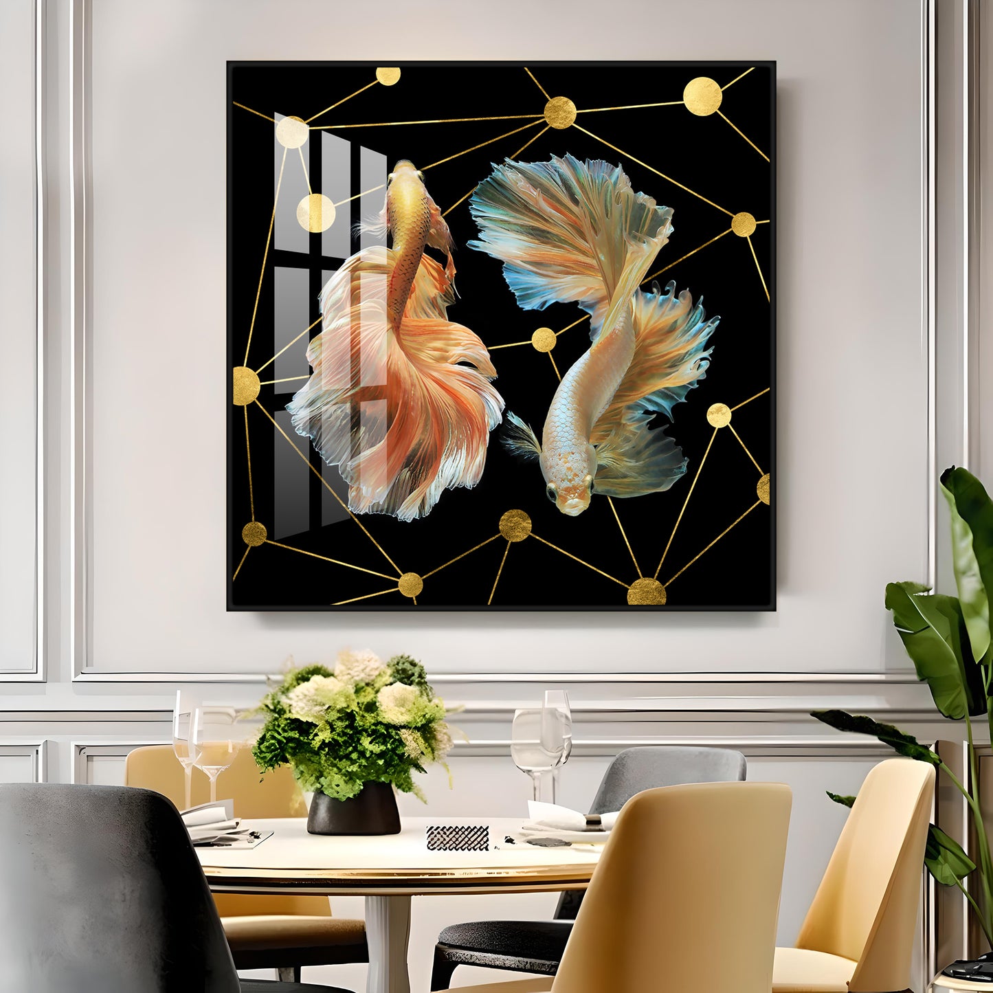Betta Fish Premium Acrylic Square Wall Art