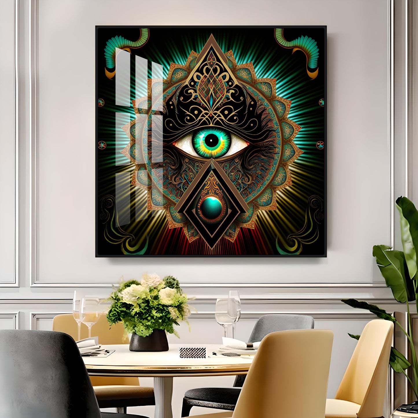 All-Seeing Eye Premium Acrylic Square Wall Art