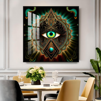 All-Seeing Eye Premium Acrylic Square Wall Art