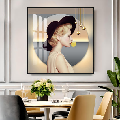 Modern Lady Premium Acrylic Square Wall Art