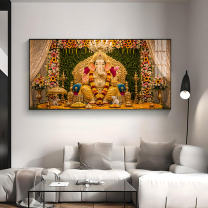 Shri Vighnaharta Premium Acrylic Horizontal Wall Art