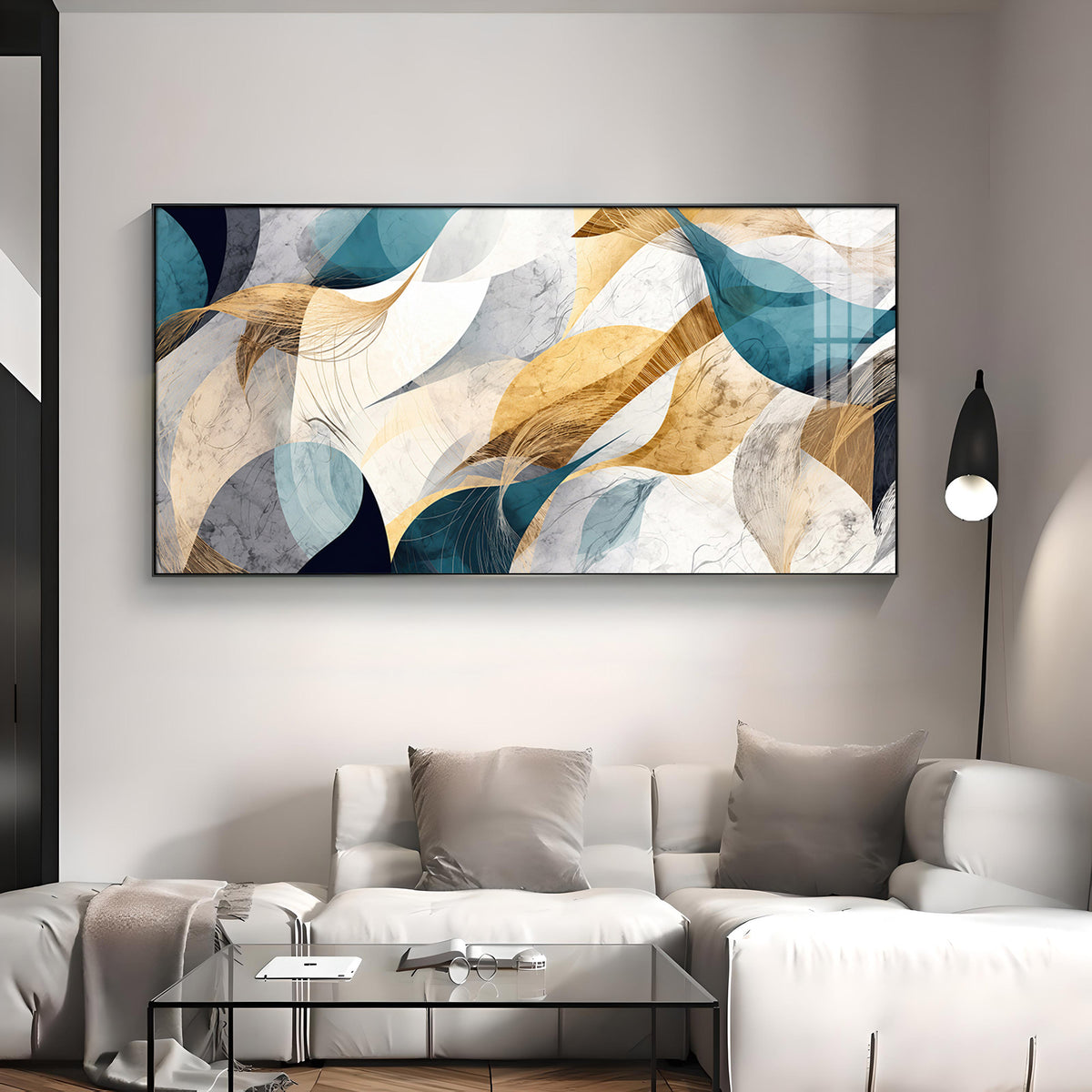 Abstract Waves Premium Acrylic Horizontal Wall Art