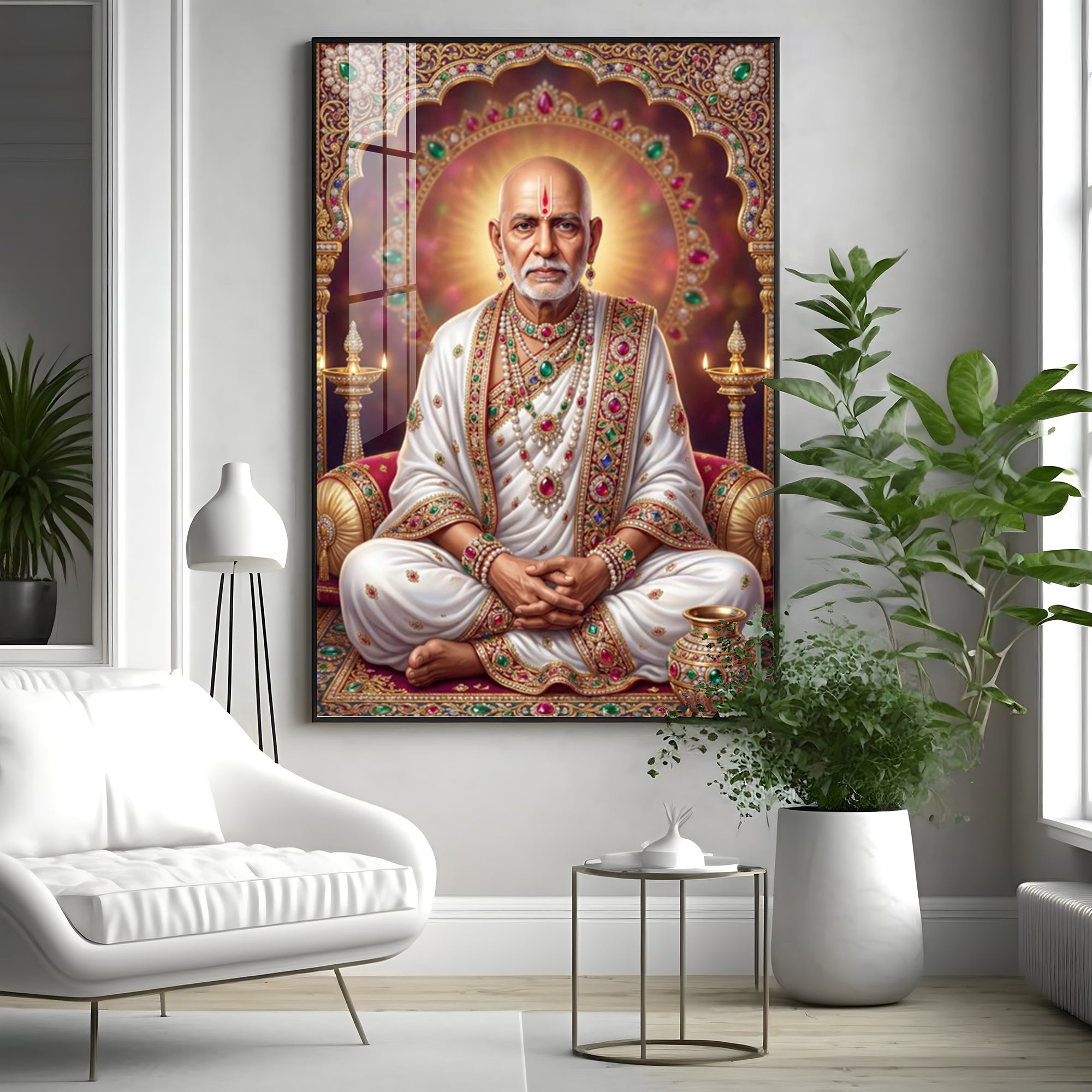 Shree Swami Samarth Maharaj Premium Acrylic Vertical Wall Art