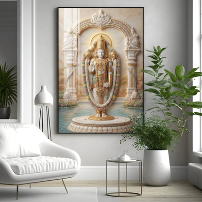Sri Venkateswara Balaji Premium Acrylic Vertical Wall Art