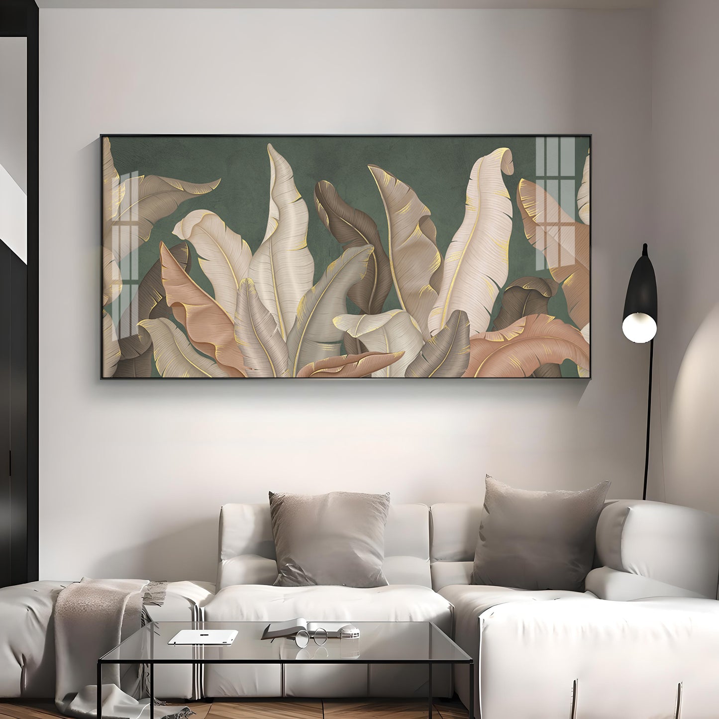 Tropical Banana Leaf Premium Acrylic Horizontal Wall Art