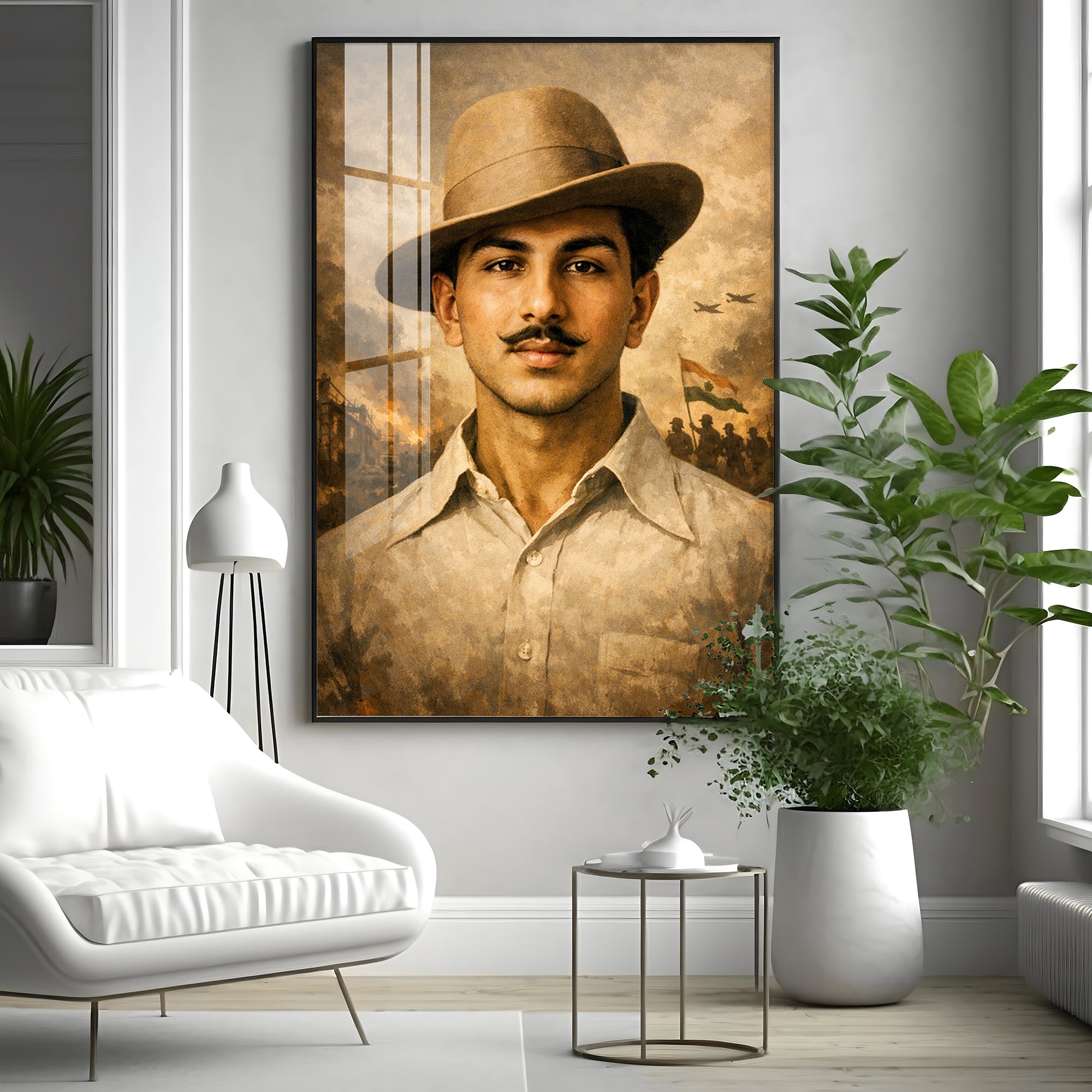 Shaheed Bhagat Singh Premium Acrylic Vertical Wall Art