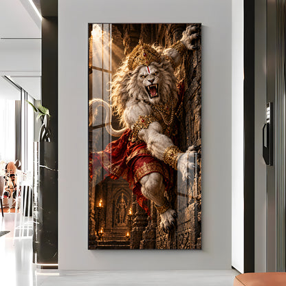 Bhagwan Narsimha Premium Acrylic Vertical Wall Art