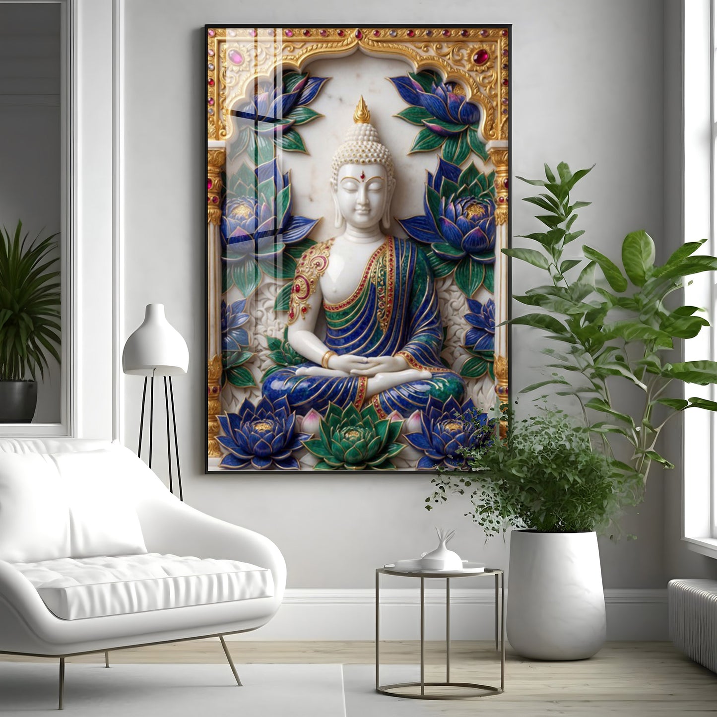 Radiance of Inner Peace of Buddha Premium Acrylic Vertical Wall Art