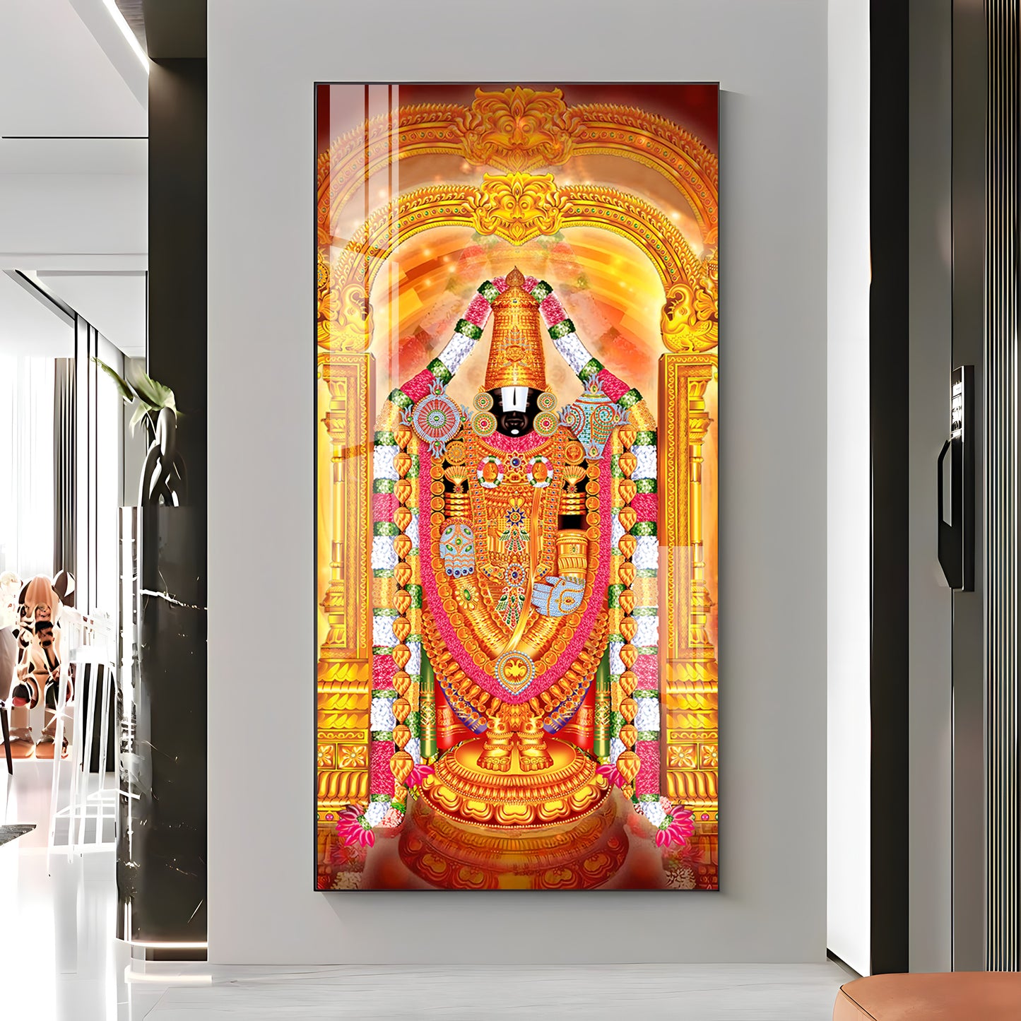 Shree Tirumala Deva Premium Acrylic Vertical Wall Art