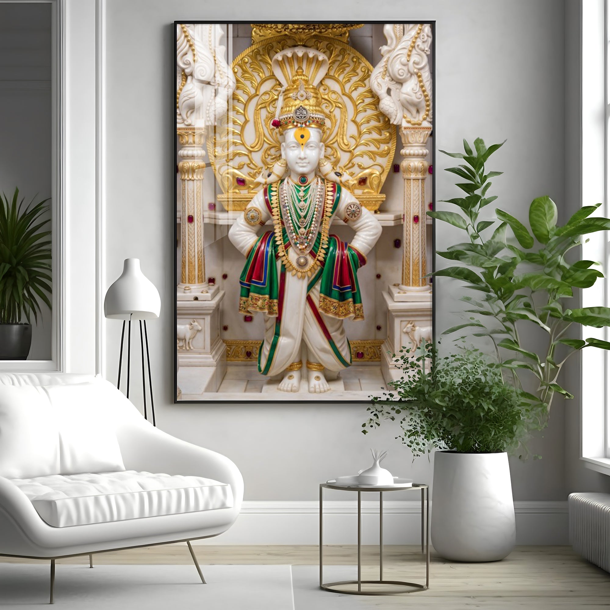 God Swaminarayan Premium Acrylic Vertical Wall Art