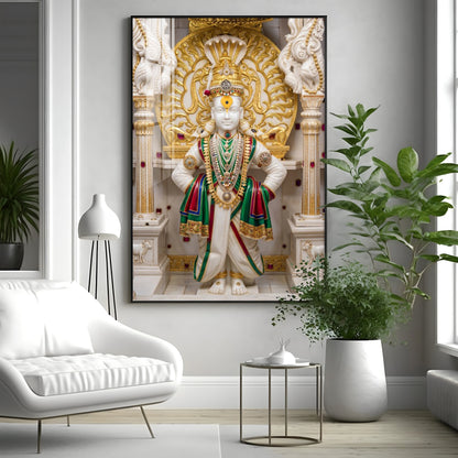 God Swaminarayan Premium Acrylic Vertical Wall Art