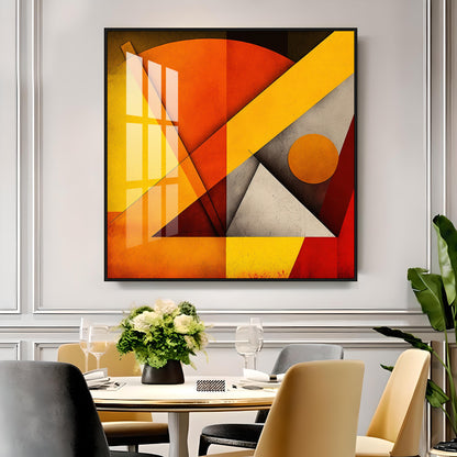 Colored Geometric Premium Acrylic Square Wall Art