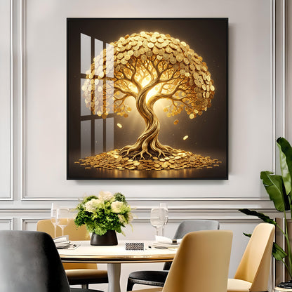 The Eternal Tree Kalpavriksha Premium Acrylic Square Wall Art